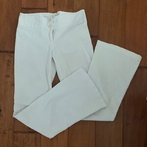 White Corduroy like pants ivory white juniors size XS